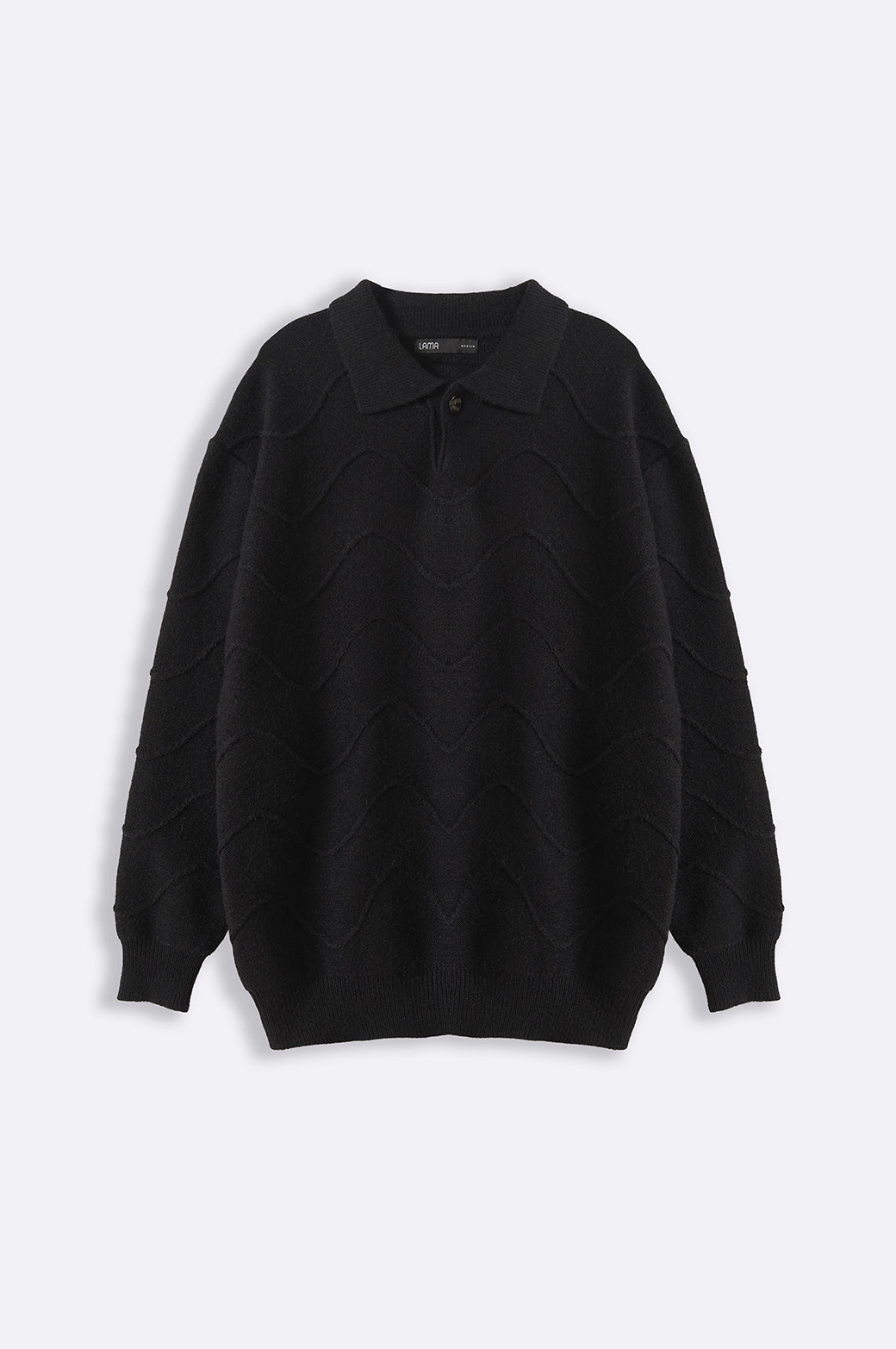 Sheppey 70's Black Polo Sweater