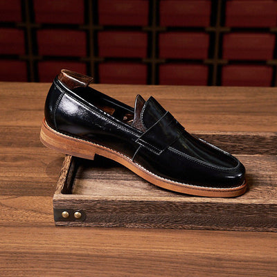 Men's Casual Round Toe British Leather Shoes