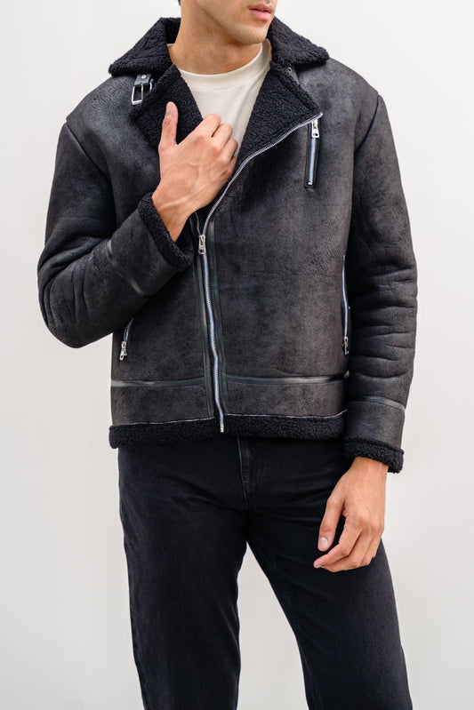 Sheppey Suede Shearling Jacket