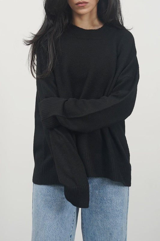 Sheppey Knit Black Sweater